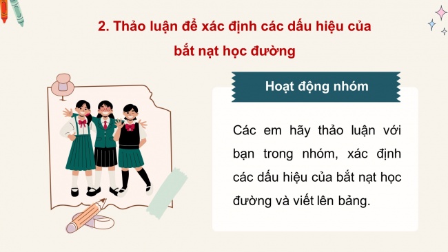 Soạn giáo án điện tử HĐTN 8 KNTT Chủ đề 1 HĐGDTCĐ: Phòng, tránh bắt nạt học đường