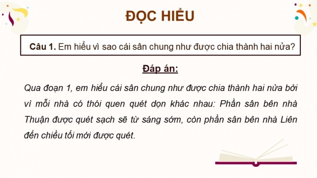 Soạn giáo án điện tử Tiếng Việt 4 CD Bài 7 Đọc 3: Mảnh sân chung