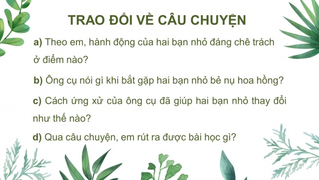 Soạn giáo án điện tử Tiếng Việt 4 CD Bài 7 Nói và nghe 1: Kể chuyện: Cây hoa hồng bạch