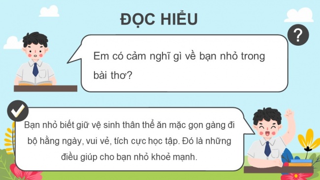 Soạn giáo án điện tử Tiếng Việt 4 CD Bài 9 Đọc 4: Buổi sáng đi học