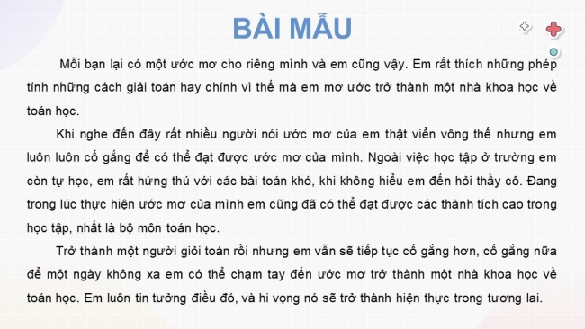 Soạn giáo án điện tử tiếng việt 4 KNTT Bài 26 Nói và nghe Ước mơ của em