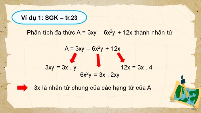 Soạn giáo án điện tử Toán 8 CTST Chương 1 Bài 4: Phân tích đa thức thành nhân tử