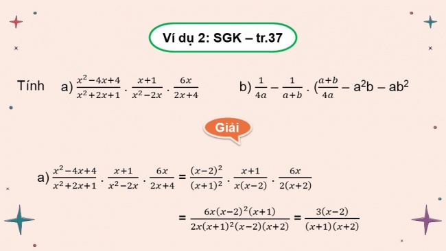 Soạn giáo án điện tử Toán 8 CTST Chương 1 Bài 7: Nhân, chia phân thức