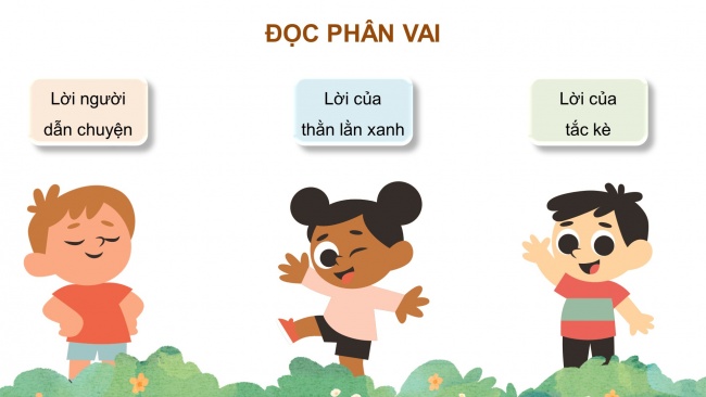 Soạn giáo án điện tử tiếng việt 4 KNTT Bài 5 Đọc: Thằn lằn xanh và tắc kè