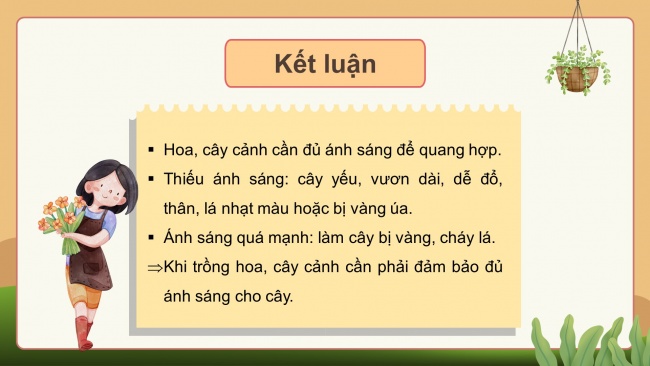 Soạn giáo án điện tử công nghệ 4 KNTT bài 6: Chăm sóc hoa, cây cảnh trong chậu