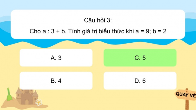 Soạn giáo án điện tử toán 4 CTST Bài 11: Biểu thức có chứa chữ (tiếp theo)