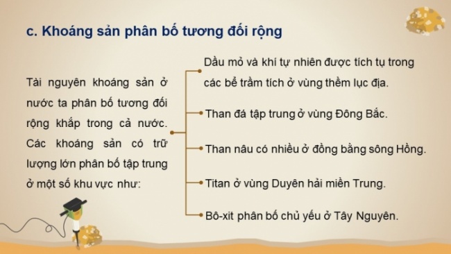 Soạn giáo án điện tử Địa lí 8 CTST Bài 4: Đặc điểm chung của tài nguyên khoáng sản, sử dụng hợp lí tài nguyên khoáng sản