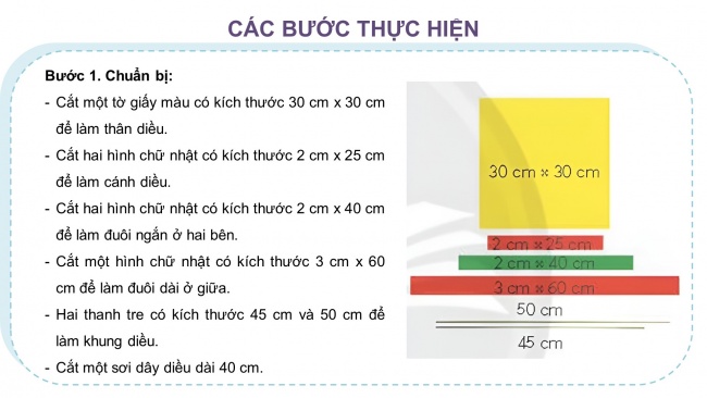 Soạn giáo án điện tử công nghệ 4 CTST Bài 9: Em làm diều giấy