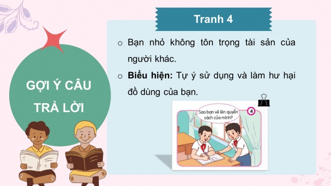 Soạn giáo án điện tử đạo đức 4 CTST bài 6: Em tôn trọng tài sản của người khác