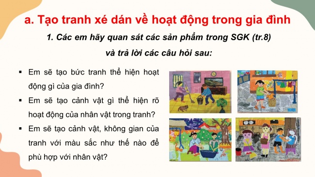 Soạn giáo án điện tử mĩ thuật 4 CTST bản 1 Bài 1: Tranh xé dán giấy màu