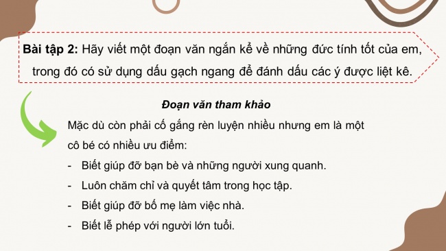 Soạn giáo án điện tử tiếng việt 4 cánh diều Bài 1 Luyện từ và câu 2: Dấu gạch ngang