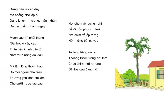 Soạn giáo án điện tử tiếng việt 4 cánh diều Bài 3 Chia sẻ và Đọc 1: Cau