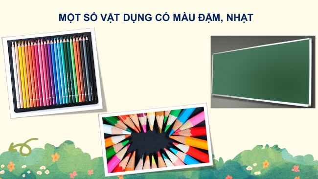 Soạn giáo án điện tử mĩ thuật 4 cánh diều Bài 1: Đậm, nhạt khác nhau của màu