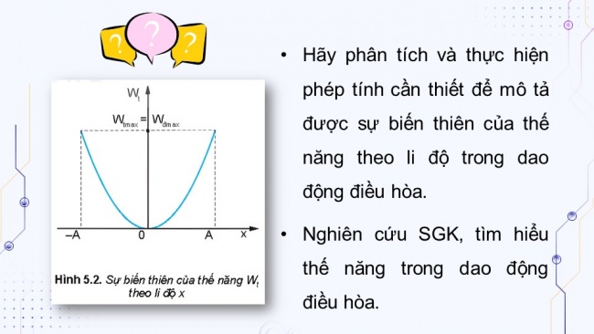 Soạn giáo án điện tử vật lí 11 KNTT Bài 5: Động năng. Thế năng. Sự chuyển hoá năng lượng trong dao động điều hoà