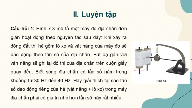 Soạn giáo án điện tử vật lí 11 KNTT Bài 7: Bài tập về sự chuyển hoá năng lượng trong dao động điều hoà