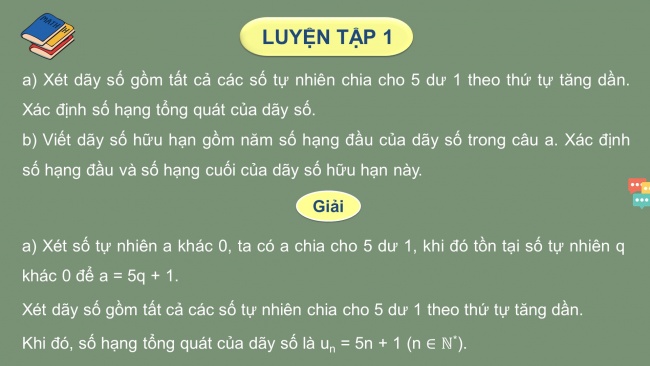 Soạn giáo án điện tử toán 11 KNTT Bài 5: Dãy số