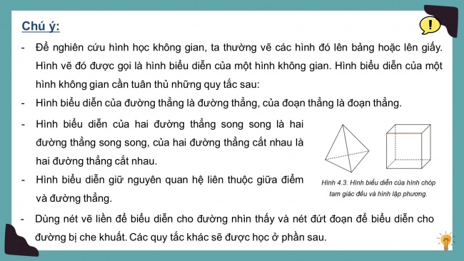 Soạn giáo án điện tử toán 11 KNTT Bài 10: Đường thẳng và mặt phẳng trong không gian