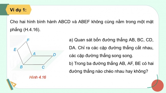 Soạn giáo án điện tử toán 11 KNTT Bài 11: Hai đường thẳng song song