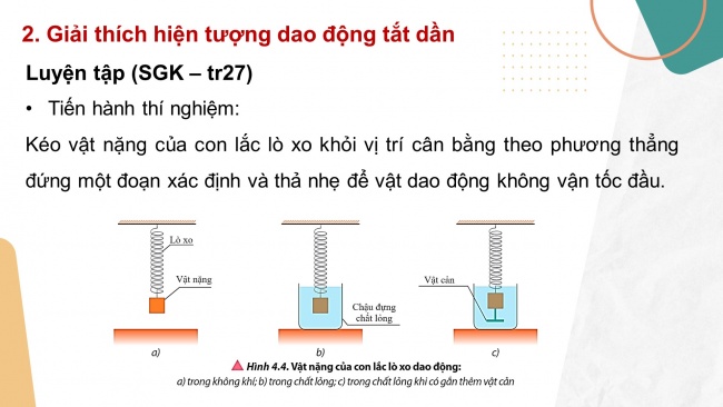 Soạn giáo án điện tử vật lí 11 CTST Bài 4: Dao động tắt dần và hiện tượng cộng hưởng