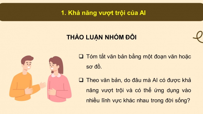 Soạn giáo án điện tử ngữ văn 11 CTST Bài 2 Đọc 3: Công nghệ AI của hiện tại và tương lai