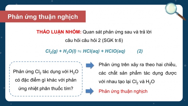 Soạn giáo án điện tử hóa học 11 CTST Bài 1: Khái niệm về cân bằng hoá học