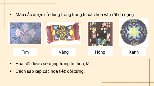 Soạn giáo án điện tử Mĩ thuật 8 CTST (bản 2) Bài 2: Trang trí khăn