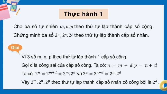 Soạn giáo án điện tử toán 11 CTST Bài 3: Cấp số nhân