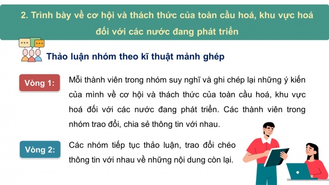 Soạn giáo án điện tử địa lí 11 Cánh diều Bài 4: Thực hành: Tìm hiểu về toàn cầu hoá, khu vực hoá