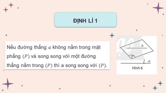 Soạn giáo án điện tử toán 11 CTST Bài 3: Đường thẳng và mặt phẳng song song