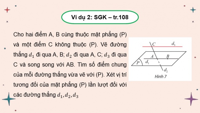 Soạn giáo án điện tử toán 11 CTST Bài 3: Đường thẳng và mặt phẳng song song