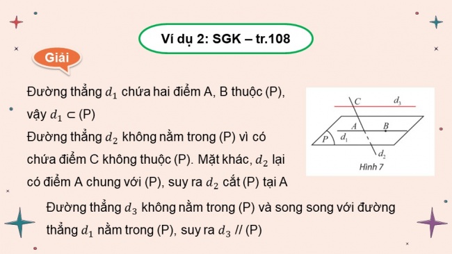 Soạn giáo án điện tử toán 11 CTST Bài 3: Đường thẳng và mặt phẳng song song