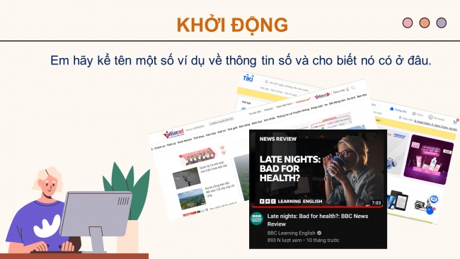 Soạn giáo án điện tử Tin học 8 CD Chủ đề C Bài 1: Dữ liệu số trong thời đại thông tin