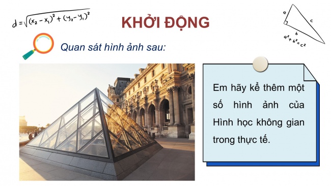 Soạn giáo án điện tử toán 11 Cánh diều Bài 1: Đường thẳng và mặt phẳng trong không gian