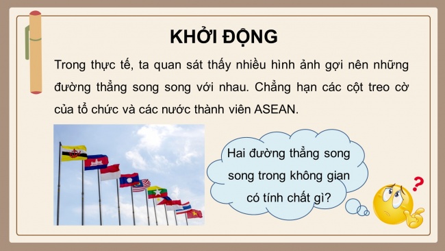 Soạn giáo án điện tử toán 11 Cánh diều Bài 2: Hai đường thẳng song song trong không gian