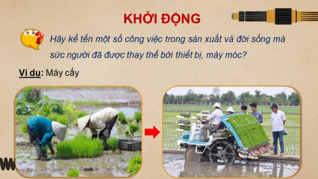 Soạn giáo án điện tử công nghệ cơ khí 11 Cánh diều Bài 1: Khái quát về cơ khí chế tạo