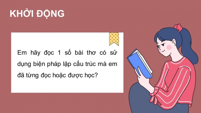 Soạn giáo án điện tử ngữ văn 11 Cánh diều  Bài 1 TH tiếng Việt: Biện pháp lặp cấu trúc