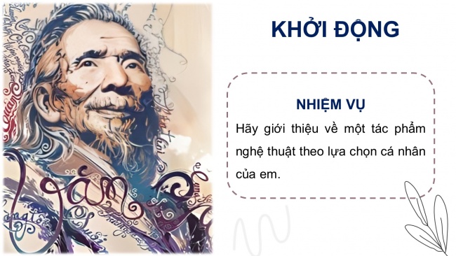 Soạn giáo án điện tử ngữ văn 11 Cánh diều Bài 2 Nói và nghe: Giới thiệu một tác phẩm nghệ thuật