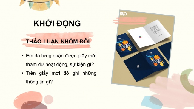 Soạn giáo án điện tử tiếng việt 4 CTST CĐ 3 Bài 4 Viết: Viết giấy mời