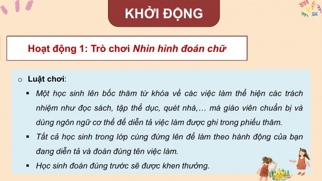 Soạn giáo án điện tử HĐTN 8 CTST (bản 2) Chủ đề 2: Thể hiện trách nhiệm của bản thân - Hoạt động 1, 2