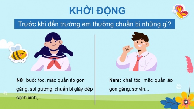 Soạn giáo án điện tử Tiếng Việt 4 CD Bài 9 Đọc 4: Buổi sáng đi học