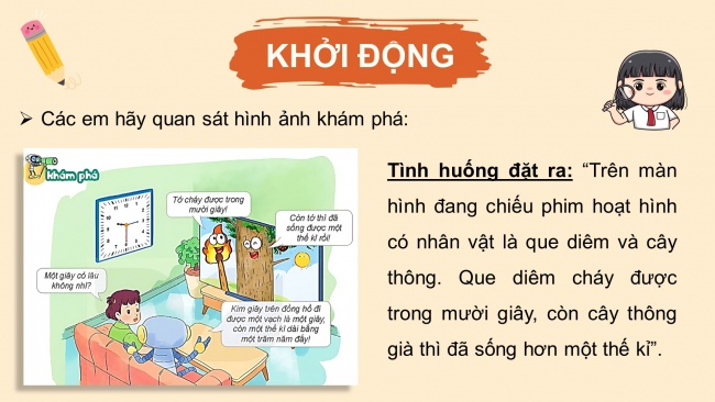 Soạn giáo án điện tử toán 4 KNTT Bài 19: Giây, thế kỉ