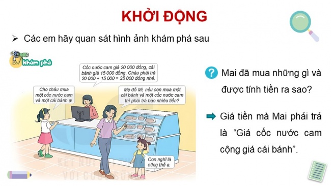 Soạn giáo án điện tử toán 4 KNTT Bài 24: Tính chất giao hoán và kết hợp của phép cộng