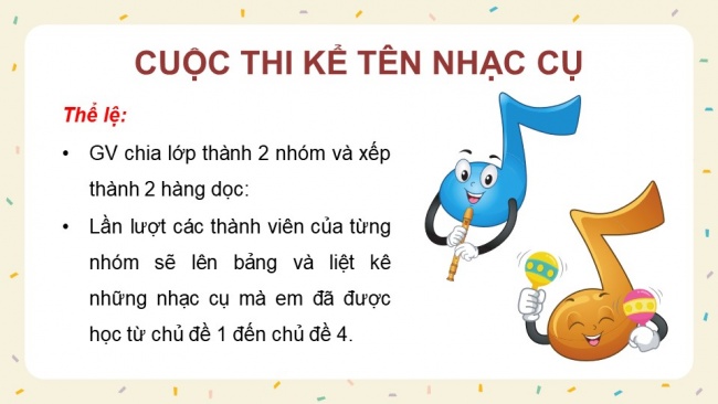 Soạn giáo án điện tử âm nhạc 4 KNTT Tiết 17 + 18: Ôn tập cuối học kì 1