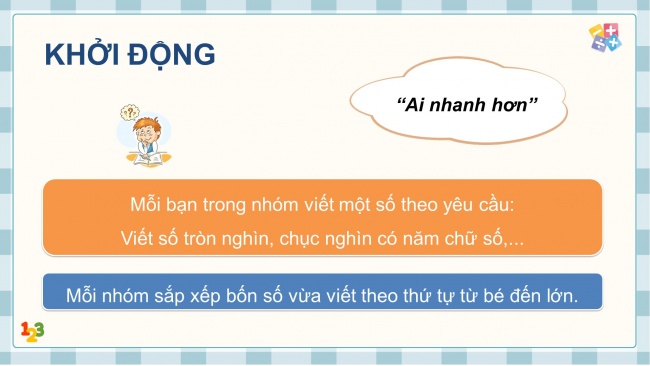 Soạn giáo án điện tử toán 4 KNTT bài 1: Ôn tập các số đến 100000 