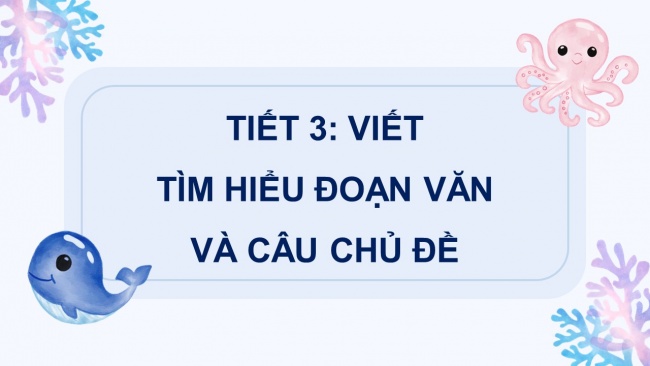 Soạn giáo án điện tử tiếng việt 4 KNTT Bài 1 Viết: Tìm hiểu đoạn văn và câu chủ đề