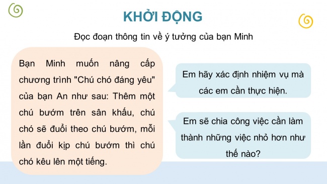 Soạn giáo án điện tử tin học 4 KNTT bài 16: Chương trình của em