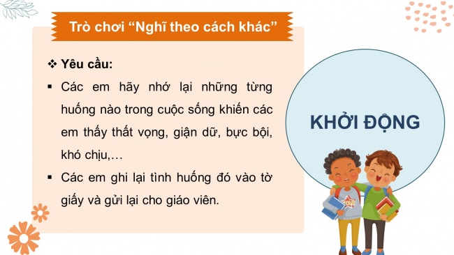 Soạn giáo án điện tử hoạt động trải nghiệm 4 KNTT Tuần 4 HĐGDTCĐ: Suy nghĩ tích cực