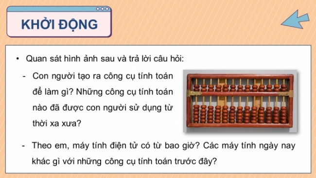 Soạn giáo án điện tử Tin học 8 CTST Bài 1: Lịch sử phát triển máy tính