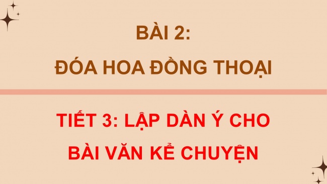 Soạn giáo án điện tử tiếng việt 4 CTST CĐ 1 Bài 2 Viết: Lập dàn ý cho bài văn kể chuyện