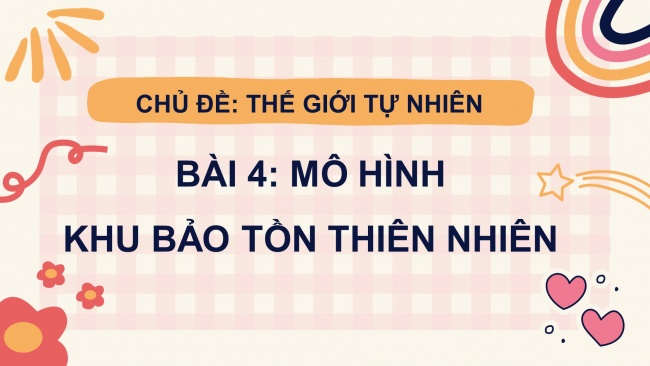 Soạn giáo án điện tử mĩ thuật 4 CTST bản 1 Bài 4: Mô hình khu bảo tồn thiên nhiên